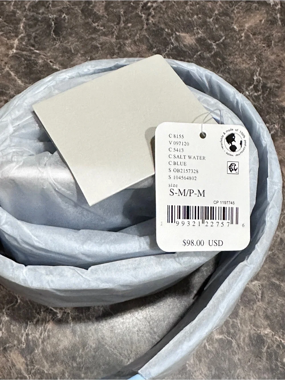 NWT Free People Hex Hip Belt in Salt Water